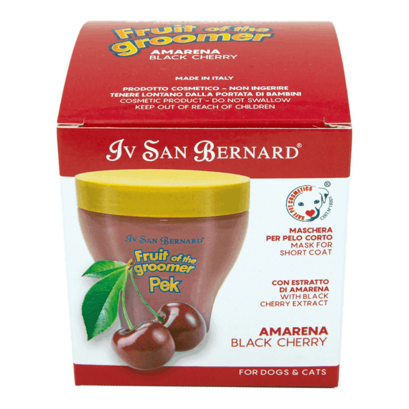 iv san bernard fruit of the groomer black cherry shampoo og mask sæt - Billede 3