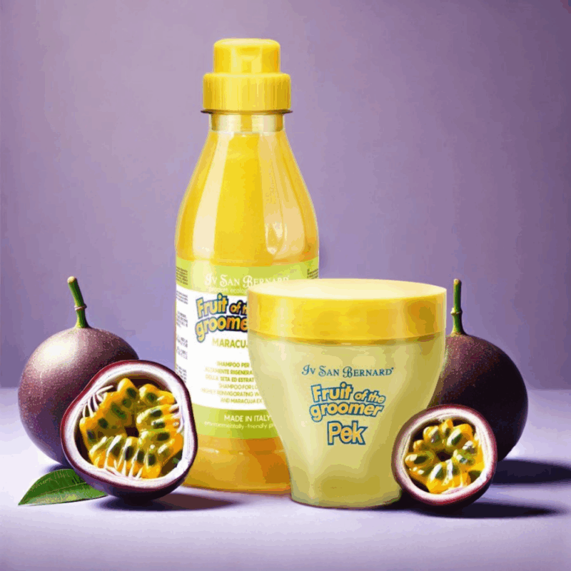 iv san bernard fruit of the groomer maracuja shampoo og mask sæt